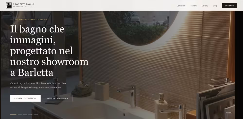 Web agency a Barletta: il sito di Stella Progetto Bagno, arredo bagno con esposizione a Barletta